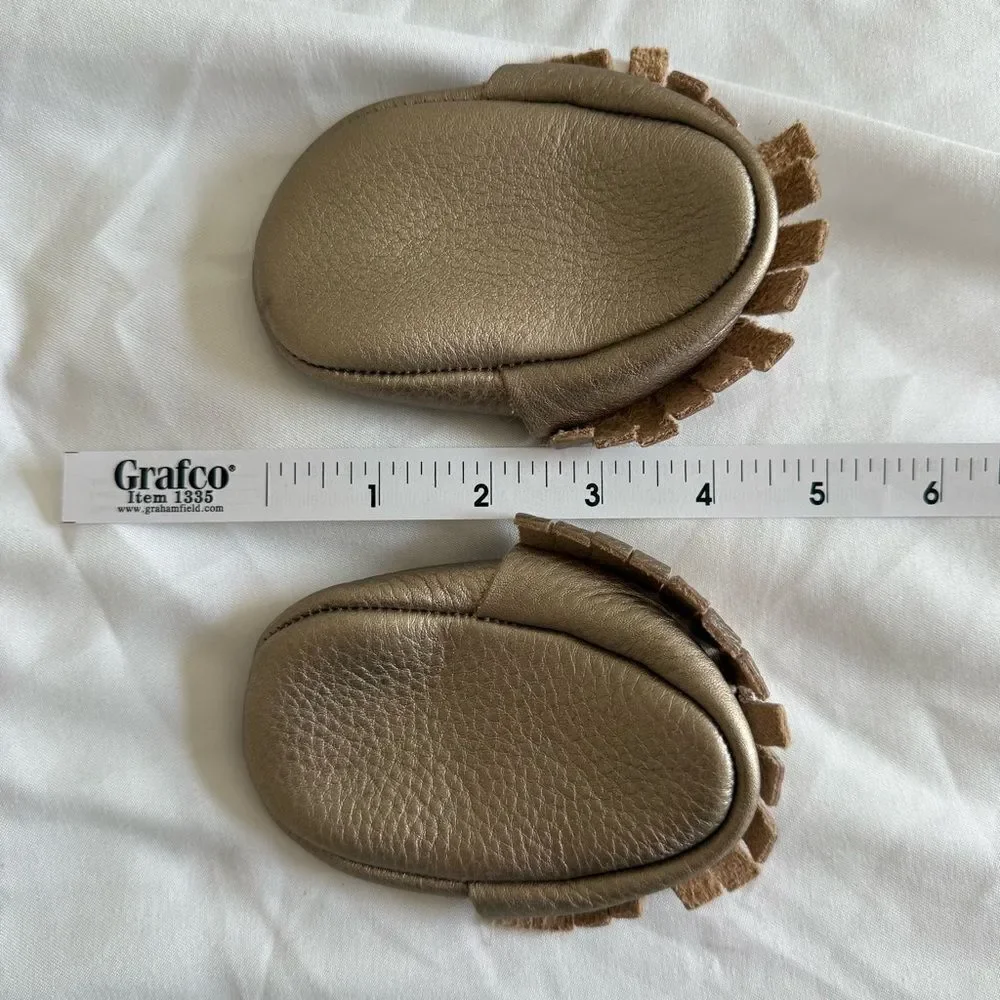 Gold Baby Moccasins